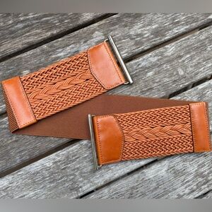 Braided Leather Belt with Metal Buckle